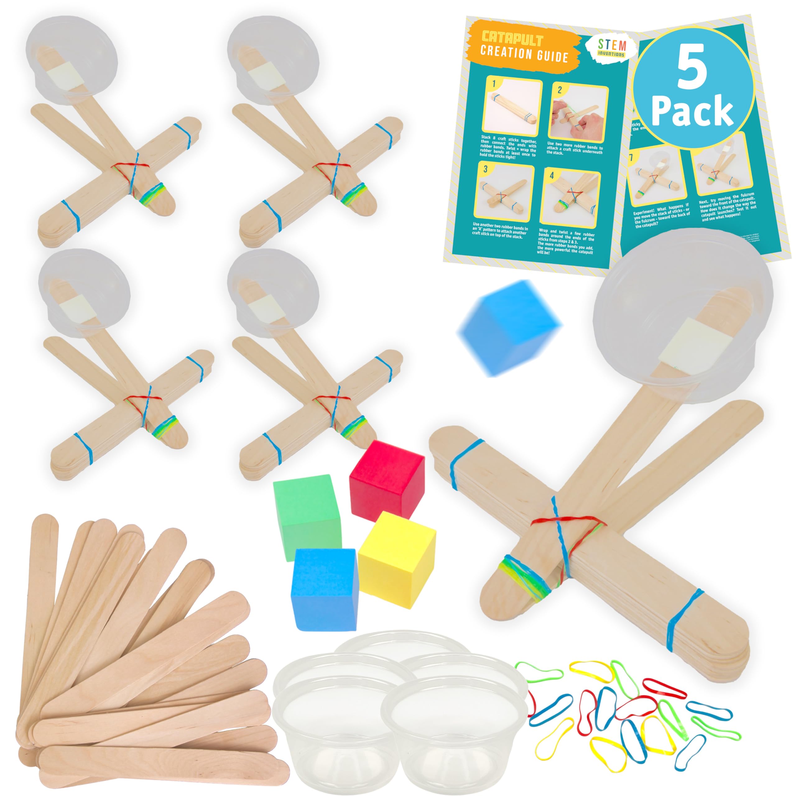Amazon.com: Catapult Kit, 5-Pack – Build 5 Mini Catapults